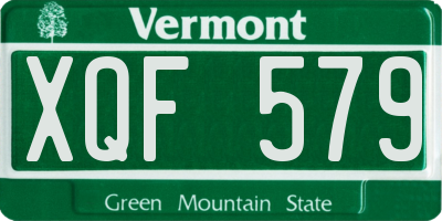 VT license plate XQF579