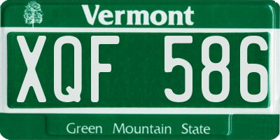 VT license plate XQF586