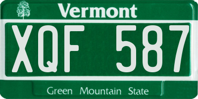 VT license plate XQF587