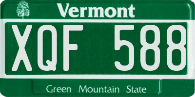 VT license plate XQF588