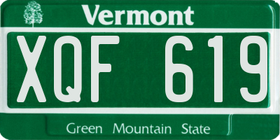 VT license plate XQF619