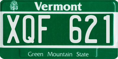 VT license plate XQF621