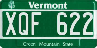 VT license plate XQF622