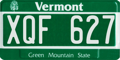 VT license plate XQF627