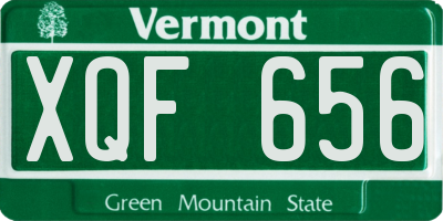 VT license plate XQF656