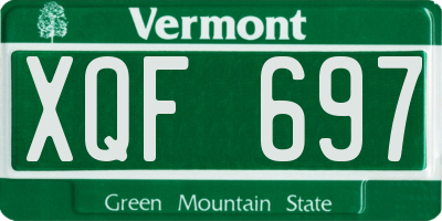 VT license plate XQF697