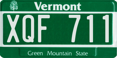 VT license plate XQF711