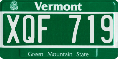 VT license plate XQF719