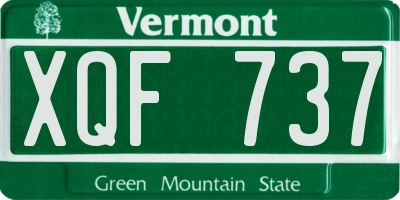 VT license plate XQF737