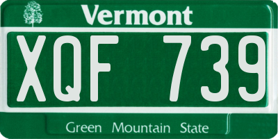 VT license plate XQF739