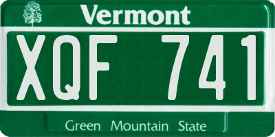 VT license plate XQF741