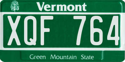 VT license plate XQF764