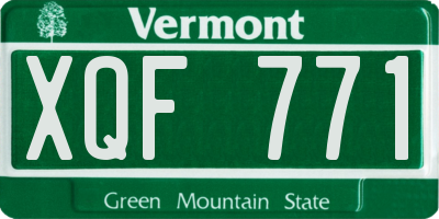 VT license plate XQF771