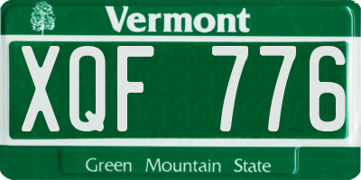 VT license plate XQF776