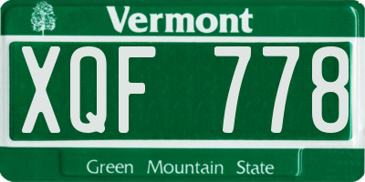 VT license plate XQF778