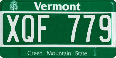 VT license plate XQF779