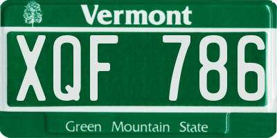VT license plate XQF786