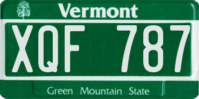 VT license plate XQF787