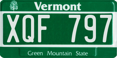 VT license plate XQF797