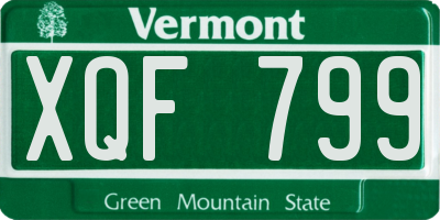 VT license plate XQF799