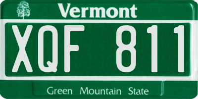 VT license plate XQF811