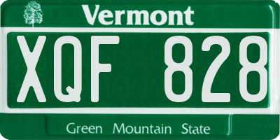VT license plate XQF828