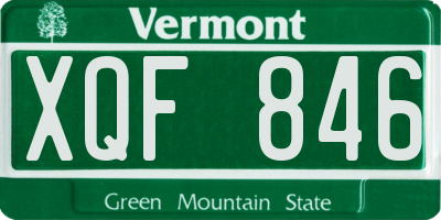 VT license plate XQF846