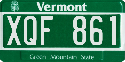 VT license plate XQF861