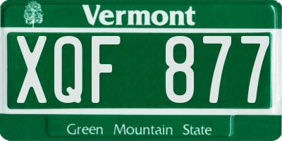 VT license plate XQF877