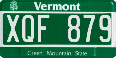 VT license plate XQF879