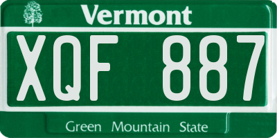 VT license plate XQF887