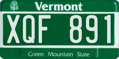 VT license plate XQF891