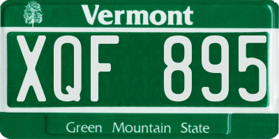 VT license plate XQF895