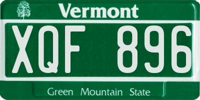 VT license plate XQF896