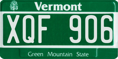 VT license plate XQF906