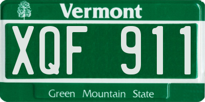 VT license plate XQF911