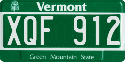 VT license plate XQF912