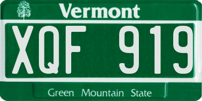 VT license plate XQF919
