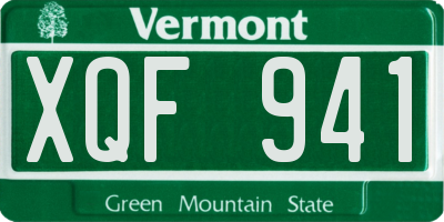VT license plate XQF941