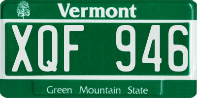 VT license plate XQF946