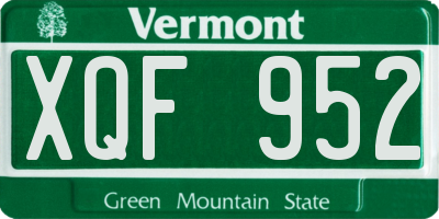 VT license plate XQF952