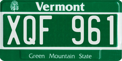 VT license plate XQF961