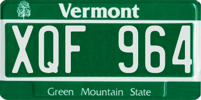 VT license plate XQF964