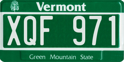 VT license plate XQF971