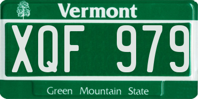 VT license plate XQF979