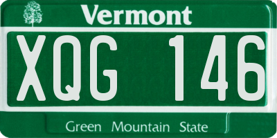 VT license plate XQG146