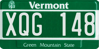 VT license plate XQG148