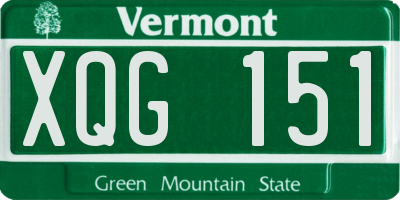 VT license plate XQG151
