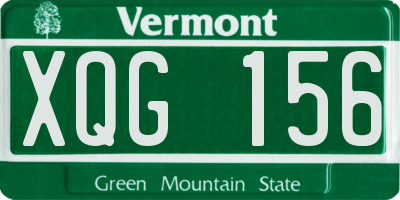 VT license plate XQG156