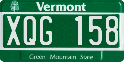 VT license plate XQG158